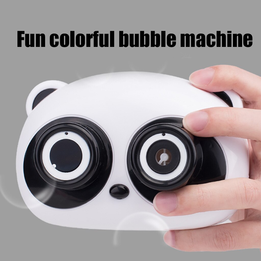 Zomer Kids Kinderen Elektrische Muziek Bubble Maker Speelgoed Leuke Panda Grappige Led Bubble Machine Speelgoed Featu Voor Kinderen Kids #3.6