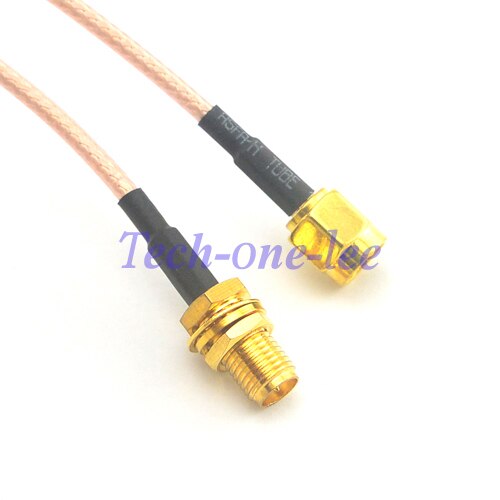2 piece RP SMA male Plug(female pin) to RP SMA female jack(male pin) Extension Straight Pigtail Cable