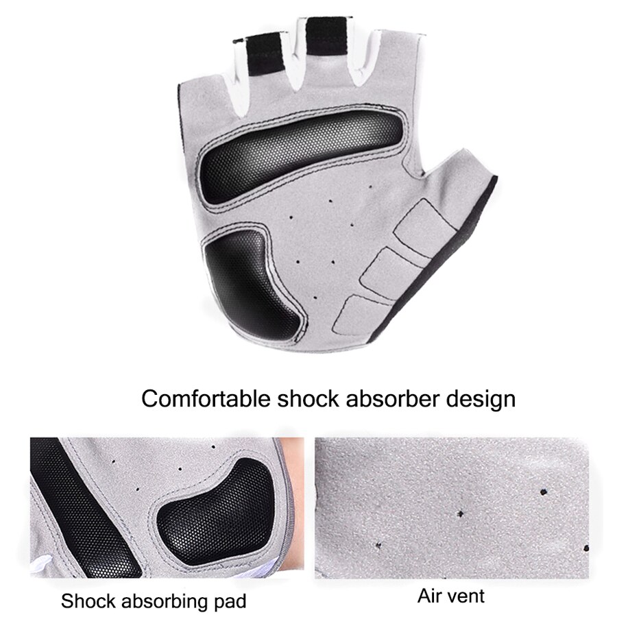 Guantes antideslizantes de medio dedo para levantamiento de pesas y fitness, guantes para ciclismo al aire libre, guantes para bicicleta de montaña, guantes para andar en bicicleta