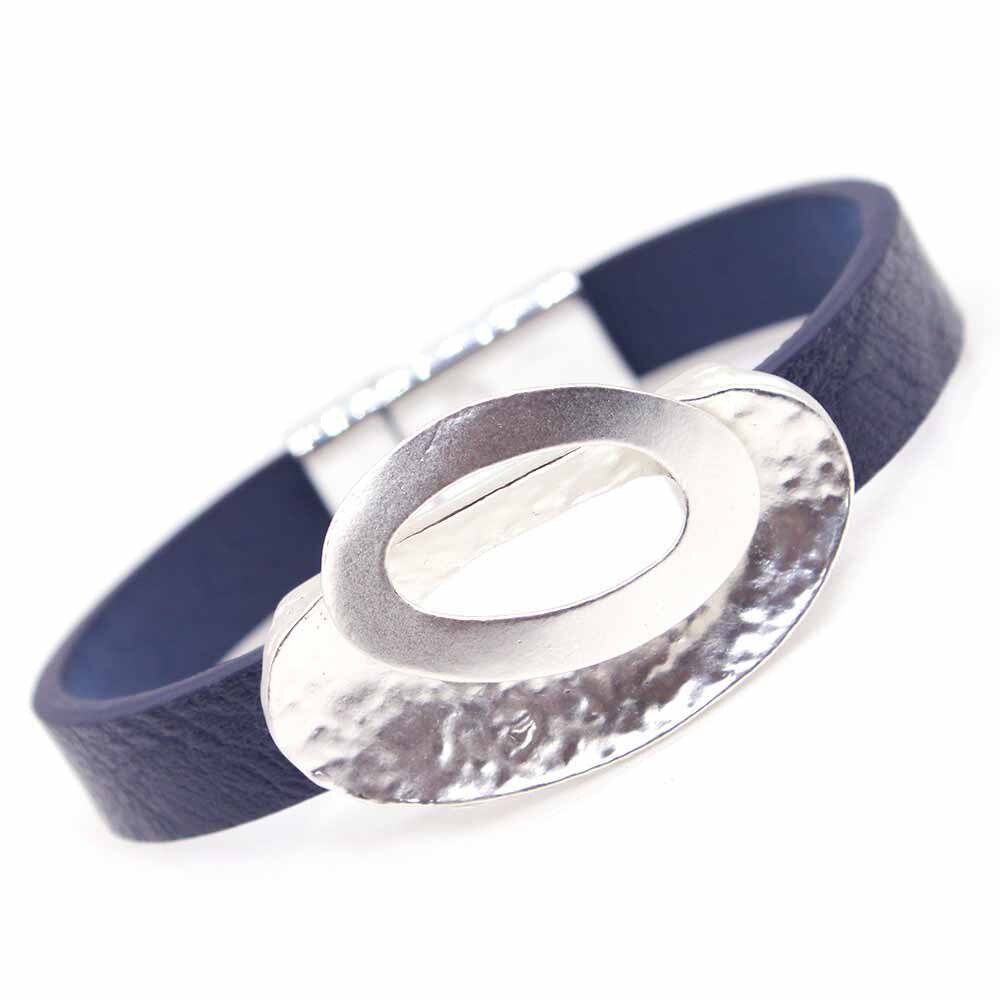 D & D Neo-Gotico Braccialetto di Cuoio di Fascino di Modo per Le Donne Femme Freddo Chiusura braccialetto Bracciali e Braccialetti Magnete metallo: 2