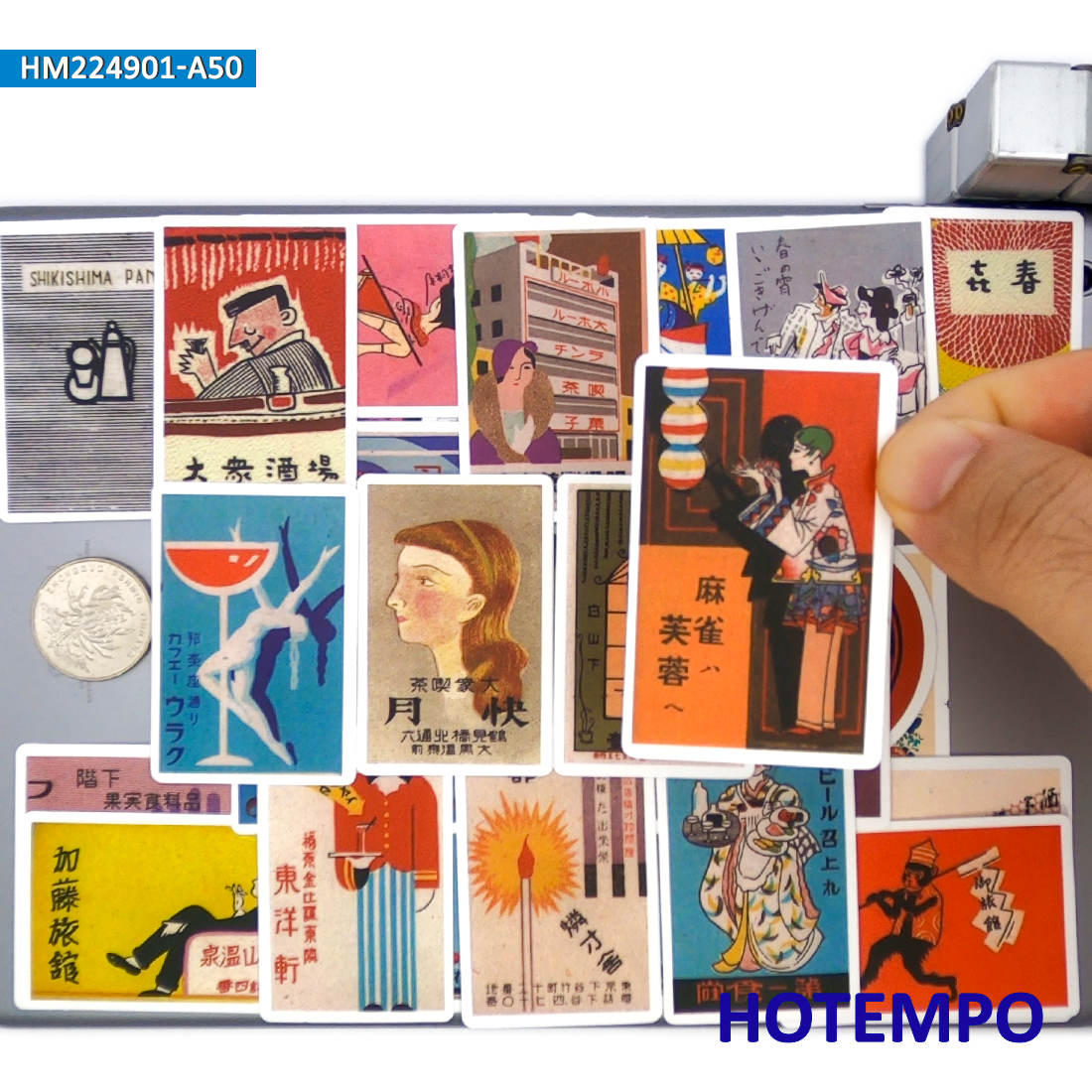 20/30/50 sztuk, stare reklamy, plakaty, naklejki, Styl japoński, Retro Trip, Śmieszne naklejki, Nadaje się do DIY Scrapbook Bagaż Bike Car Laptop Motocykl Gitara, Naklejka na telefon