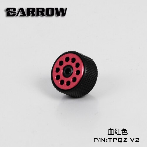 Barrow  g1/4 '' automatisk+manuel udstødningsventil luftevakueringsventil til computer vandkølesystem tpqz -v2 sort ring: Rød