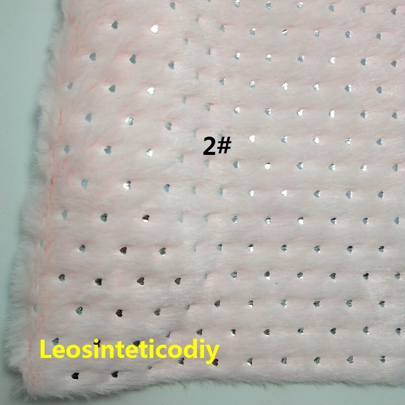 1pc 21 x 29cm synthetisch leer, cuero sintetico imitatiebontleer met zilveren hartjes voor het maken van strikken en accessoires  t62