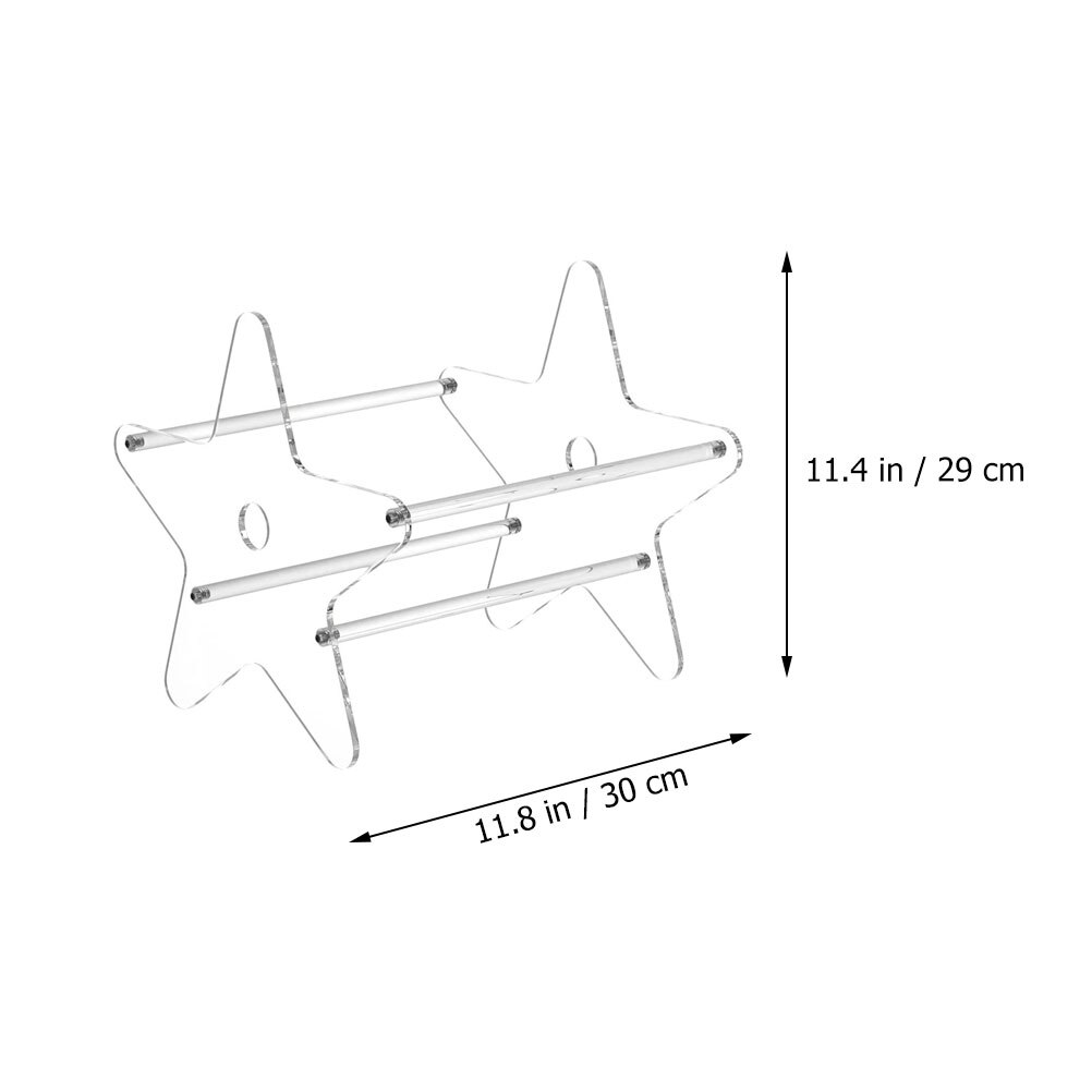 Support de rangement en acrylique pour CD, support de bureau en forme d&#39;étoile, pour livres décoratifs, pour enregistrement d&#39;intérieur, en vinyle