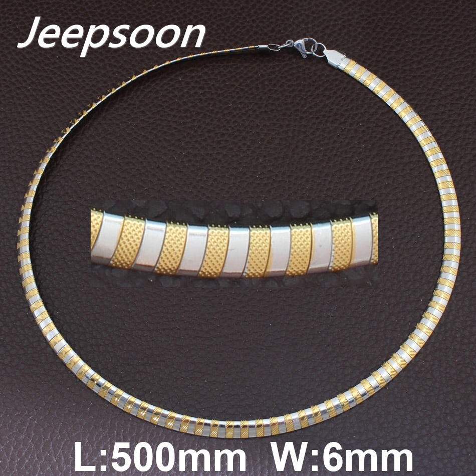 6MM Accessories Stainless Steel Jewelry 400mm and 450mm Long Torques Necklaces for women NBJGACFG