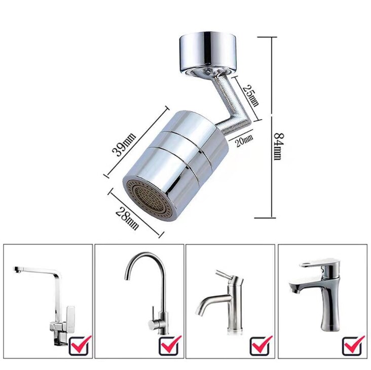 720 grad Spritzen Filter Wasserhahn sprühen Kopf Anti Spritzen Filter Wasserhahn 22-24mm Bewegliche Küche Wasserhahn Wasser Sparen düse Spritzgerät