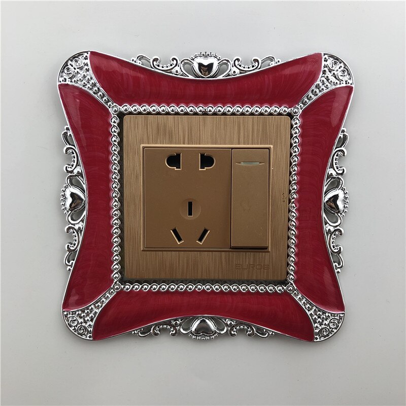 Grand autocollant rouge pour interrupteur portable, 1 pièce, commutateur carré de luxe européen, couvercle de protection pour interrupteur, accessoires de décoration pour la maison