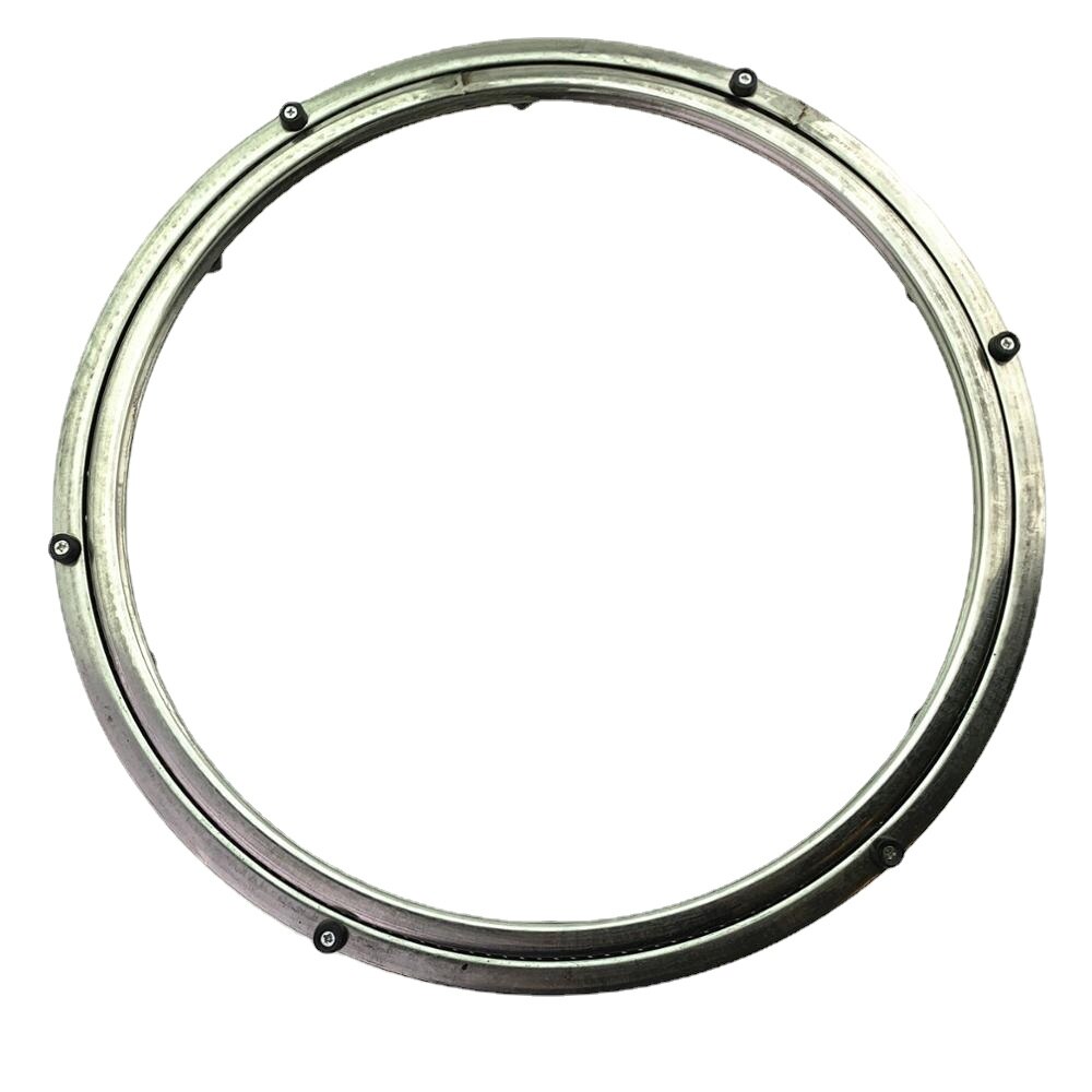 Rustfrit stål ring pot roterende bord base roterende rundt bord to-vejs glas roterende bord remskive kerne bord overflade