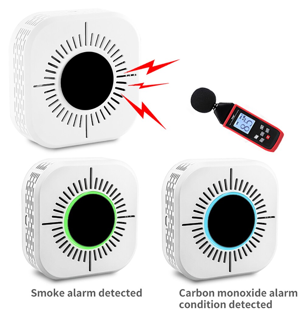 RF 433MHz Smoke Detector Carbon Monoxide Fire Sensor Smart Life Home Safety Independent Wireless Alarm Work With The Host