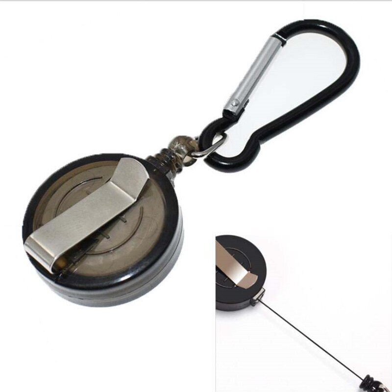 Unisex Intrekbare Reel Pull Sleutelhanger Id Badge Lanyard Naam Tag Key Kaarthouder Riem Clip Duurzaam Sleutelhanger Tas Ketting clip