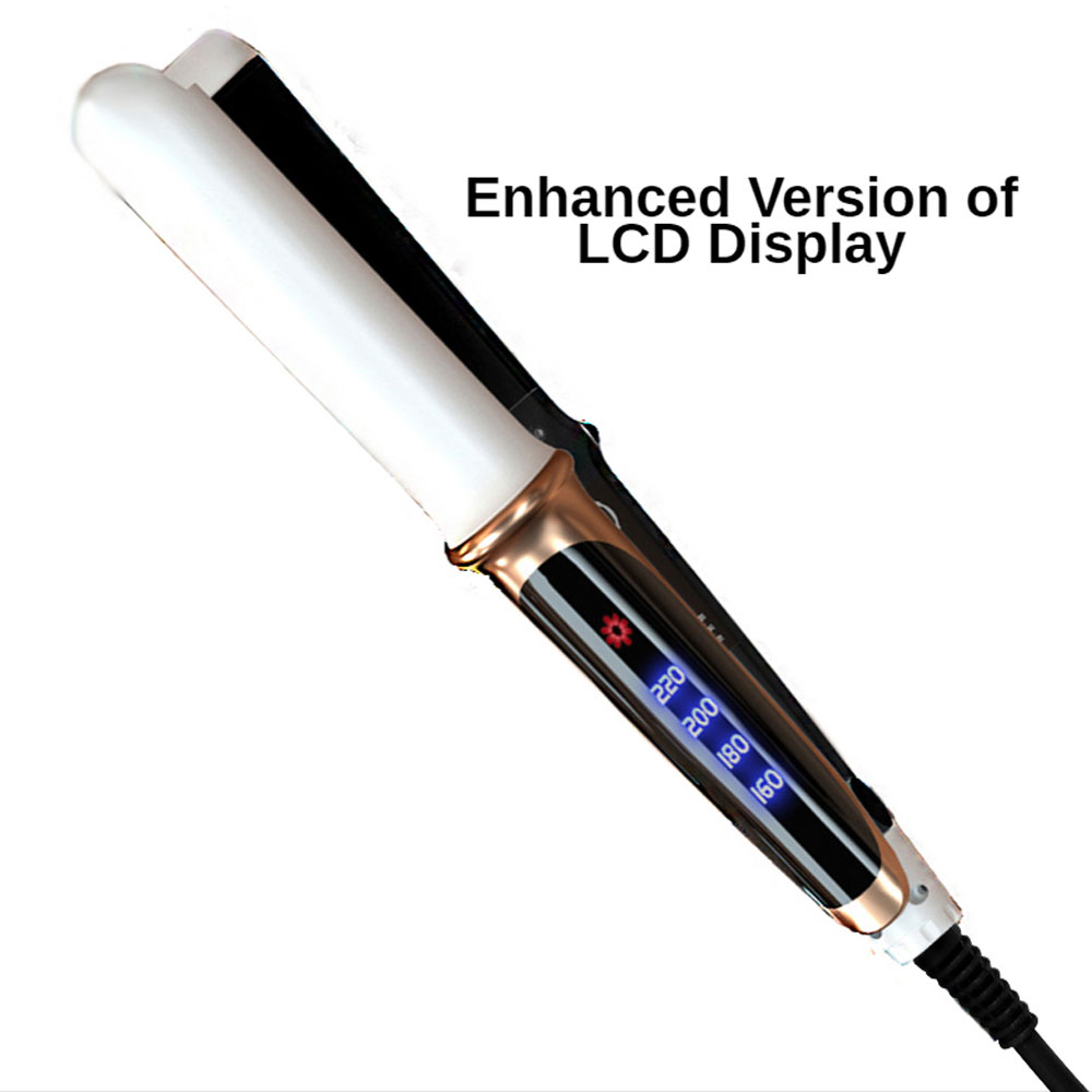 Fer à lisser plat , outils de coiffage en céramique, fer à lisser électrique, pince à sertir: WHITE / EU