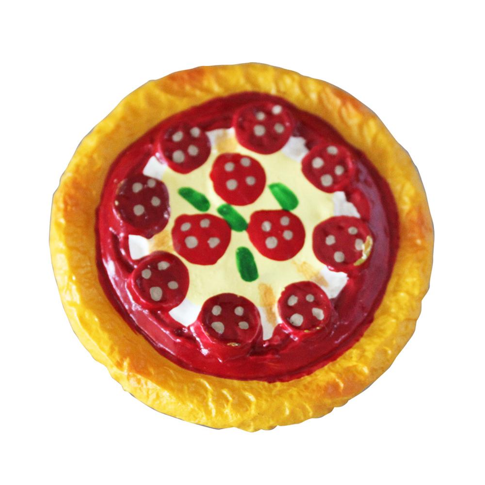 Decoration Refrigerator Magnets Simulation Pizza Sausage Egg Milk Chicken Leg Fridge Magnetic Sticker Egg Tart Souvenir: YELLOW