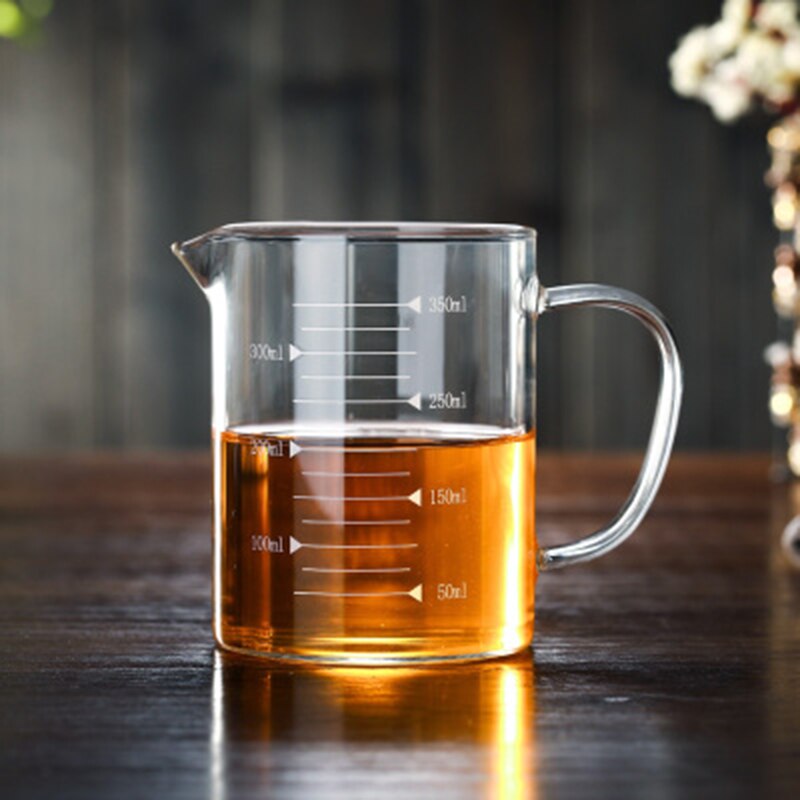 Glass Transparent Measuring Cup Cooking Tools Container Measuring Cup Measuring Liquid Bakeware Kitchen Accessories WY80303: 350ML