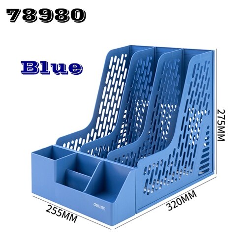 Delikatessen 78981 kunststoff Dokument Kasten mit stift Stand HÜFTEN datei korb datei tablett dokumente Verwaltung blau schwarz grau farben Optional: 78980-Blau