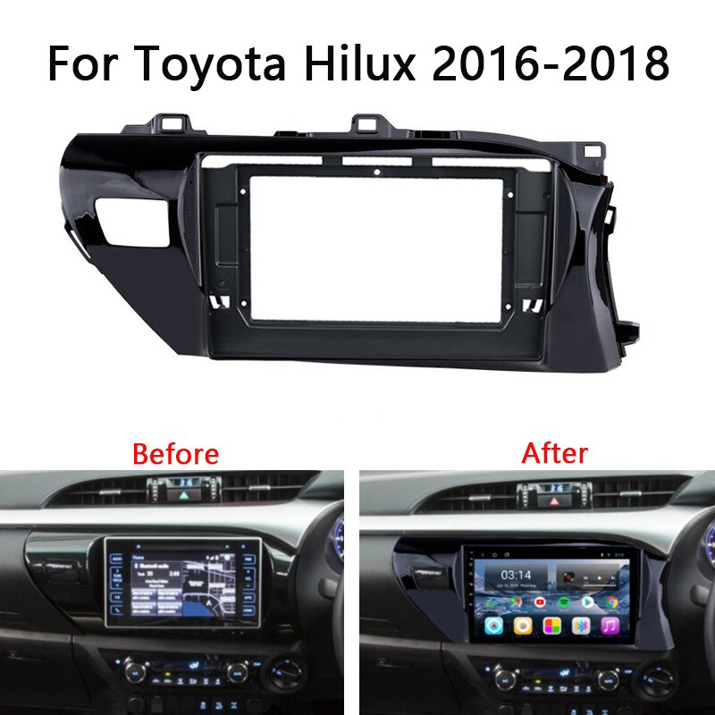 2 Din Car Radio Fascia For TOYOTA Hilux Auto Stereo Audio Player DVD Panel Dash Kit Frame Center Console Holder