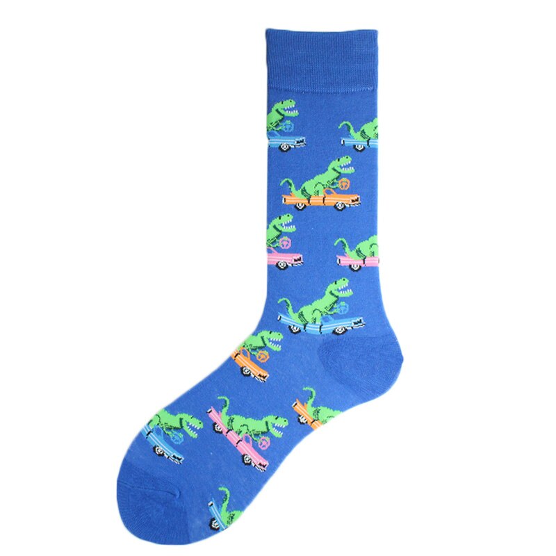 Gelukkig Kleurrijke Grappige Sokken Mannen Skateboard Shark Dinosaurus Astronaut Planeet Divertidos Hip Hop Sokken Harajuku Unisex Crew Sokken: 35