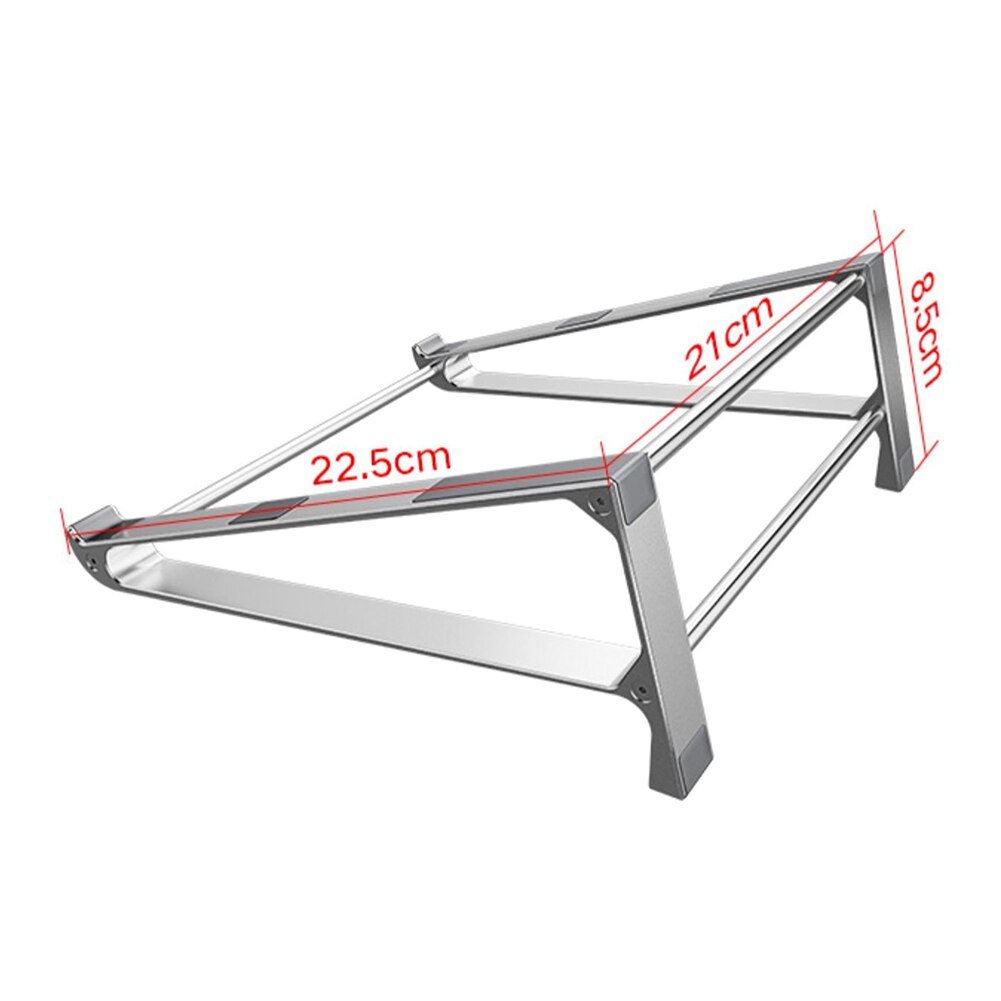 New aluminum laptop stand, portable notebook support holder for macbook pro computer, riser stand, cooling bracket: Silver