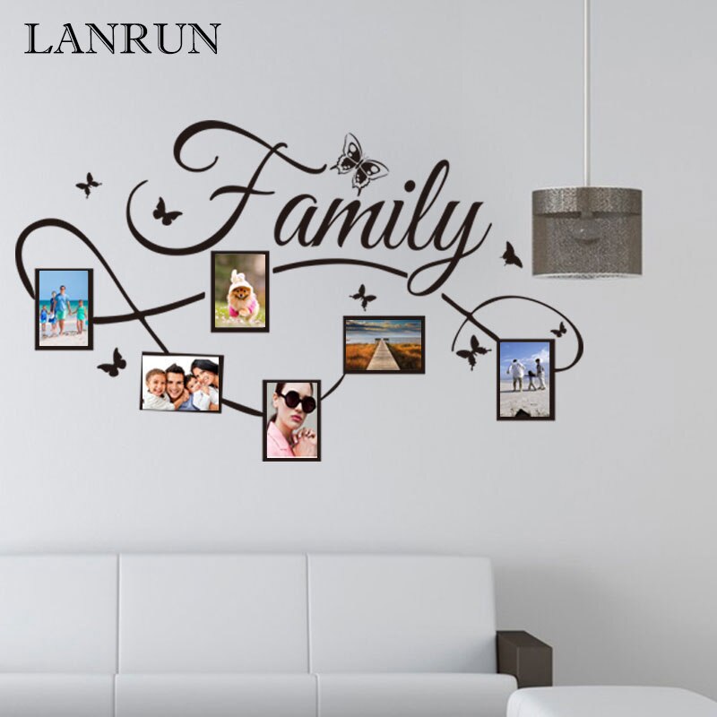 DIY Family Photo Frame Living Room Bedroom Wall Decals Poste Home Decor LANRUN KW5071 Vinyl Wall Sticker Art Decal