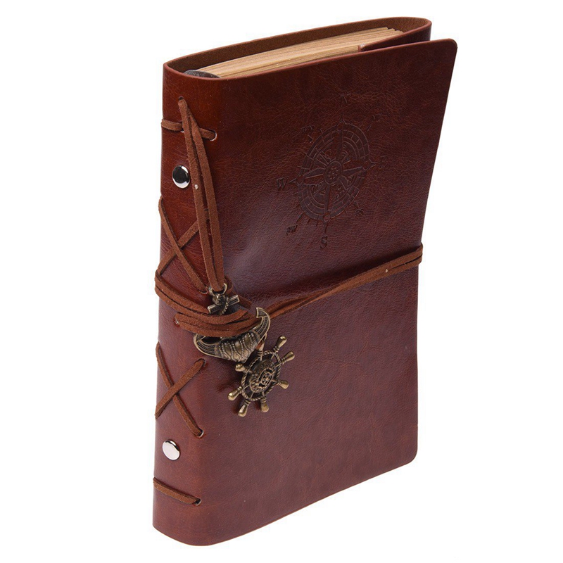 Retro Personality Notebooks Journal Notepads Ring Binder Diary Notebook Light Brown S &amp; Refillable Notebook Journals,A6 Leather