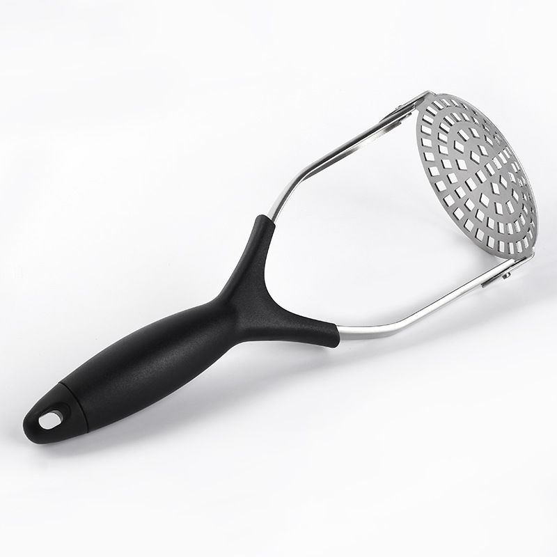 Potato Masher With Broad Mashing Plate Stainless Steel Pusher Smooth Mashed Potatoes Fruit Vegetable Tools Press Crusher