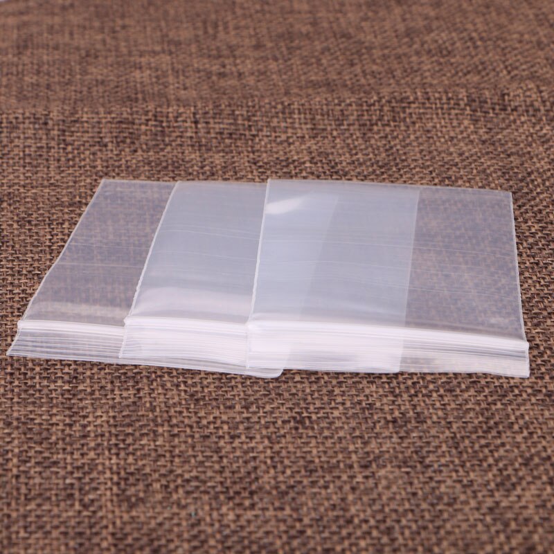 100X Clear Grip Self Press Seal Resealable Zip Lock Plastic Jewelry Bags 8 Sizes