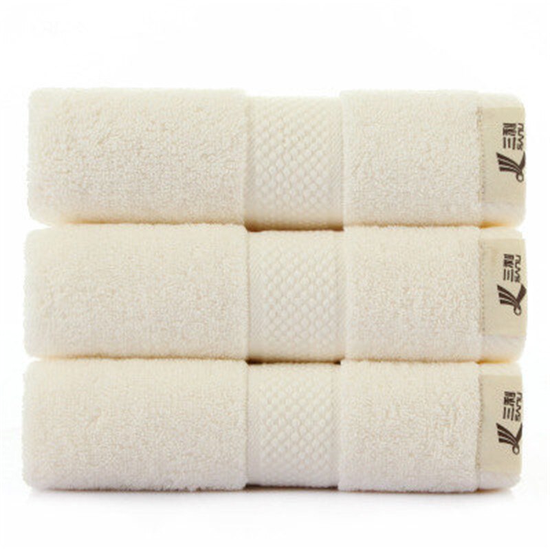 3 stk tykkere 140g bomuldshåndklæde badeværelse par år for voksne hjem hotel hjem superabsorberende ansigt håndklæder