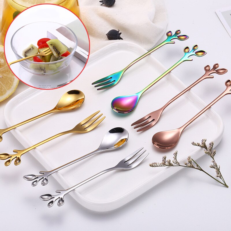 Stainless Steel Tableware Creative Coffee Scoops Stirring Spoon Sugar