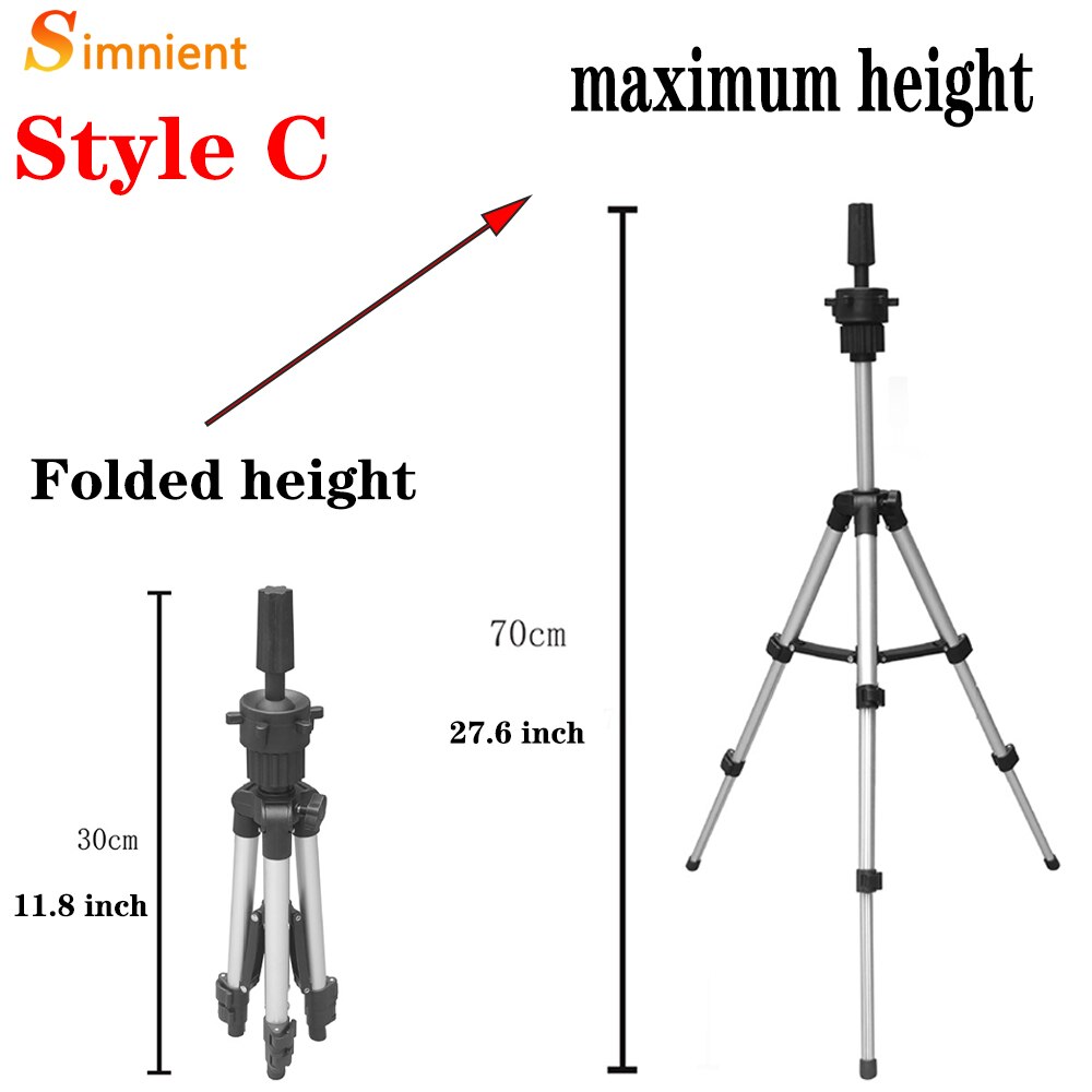 Adjustable Wig Tripod Mannequin Head Tripod for Dummy Wigs Stand Tripod Mannequin Holder Hair Extension Holder Tools Accessories: Style C