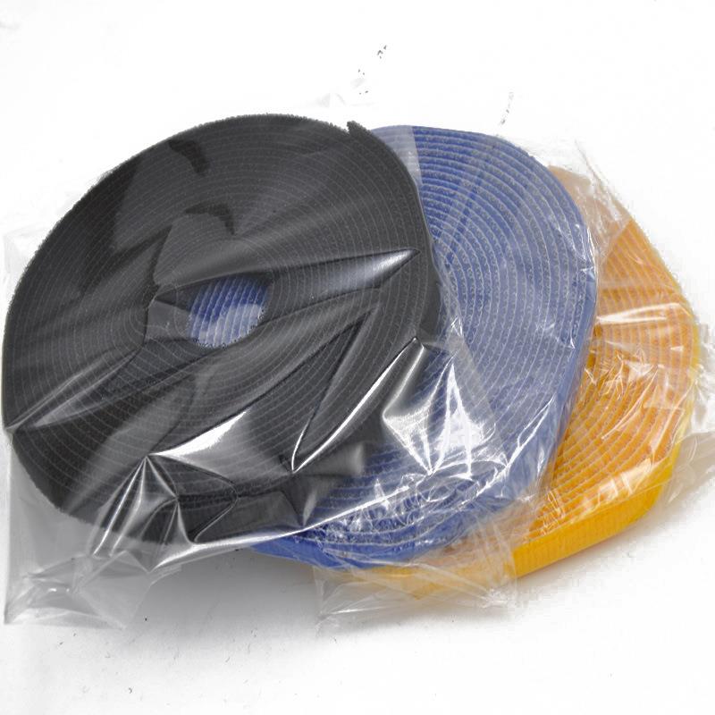 Cintas adhesivas de velcro para sujetar cables, cintas de sujeción reutilizables de doble cara, 5 m/rollo, 10mm