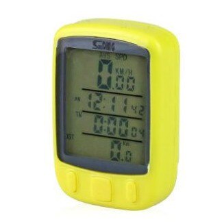 Sunding  sd 563a vandtæt lcd display cykel cykel computer computer kilometertæller speedometer med grøn baggrundsbelysning: Sd -563a kablet blå