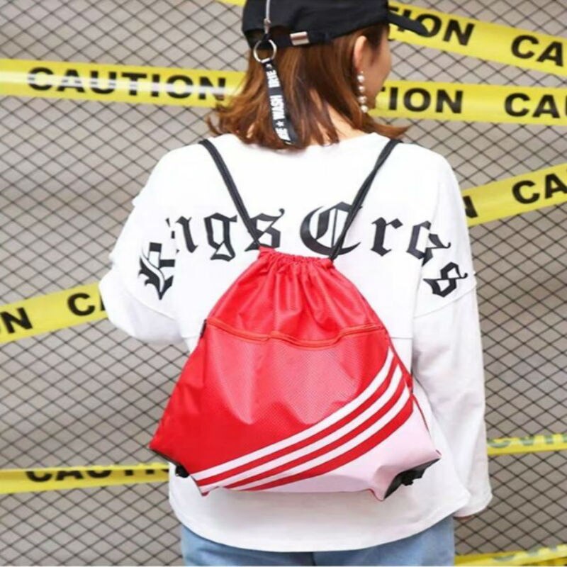 Bærbar fotball oppbevaringsveske oxford tøyveske utendørs basketball treningstilbehør volleyball fotball ryggsekk med snøring