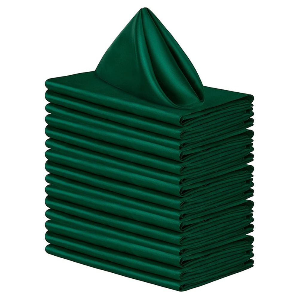 10 stuks bruiloftsdecoratie 30 x 30cm satijnen servetten, zachte herbruikbare dinerservetten, wasbare tafelservetten, hotel: Paars