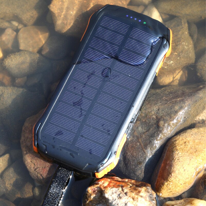 Waterdichte Powerbank Solar Power Bank 80000Mah Draagbare Externe Batterij Oplader Voor Iphone Xiaomi Mi Samsung Zonnelader