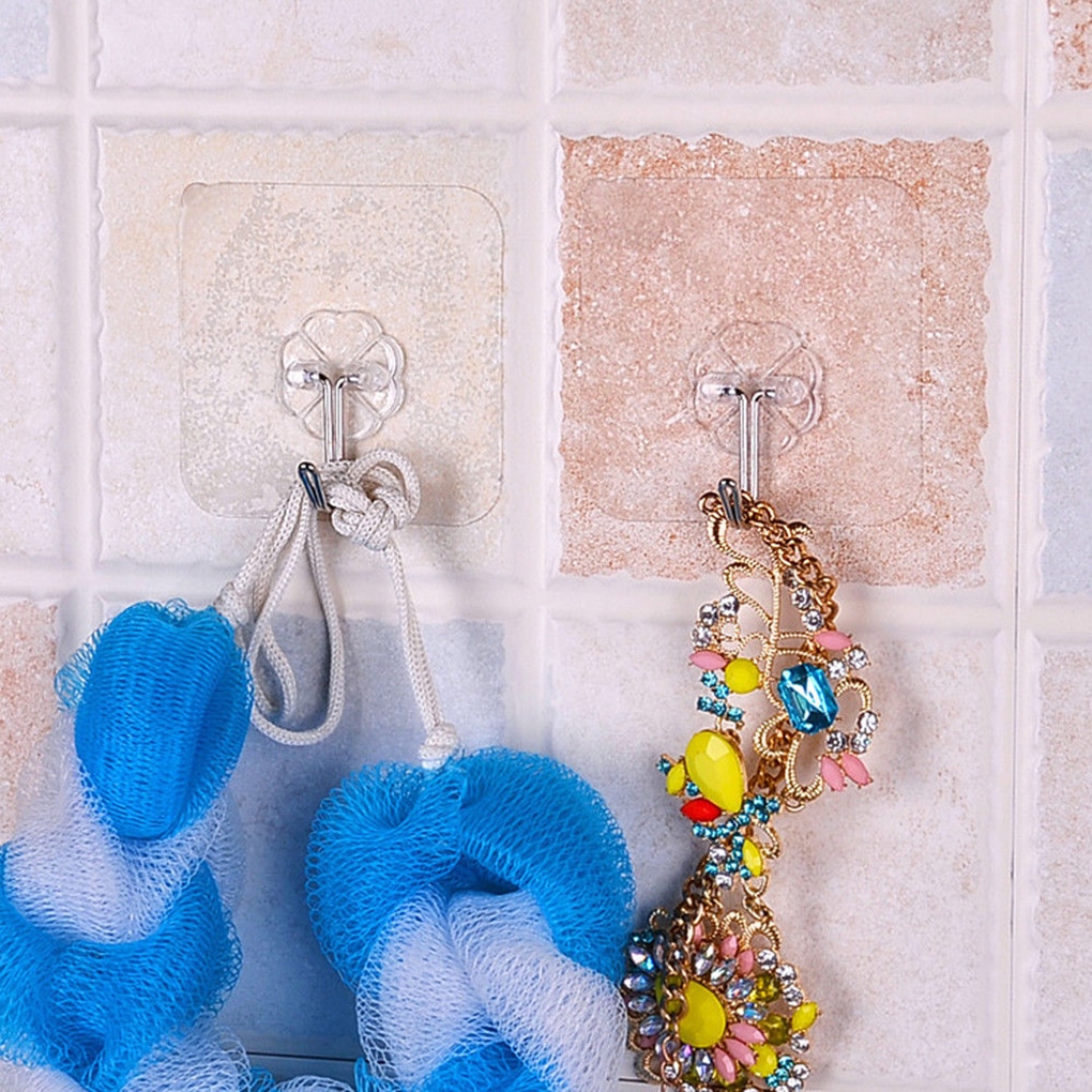2 uds. Colgadores con forma de gancho ventosa extraíble para baño, cocina y pared
