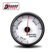 「DRAGON」 60MM Air Fuel Ratio Gauge Pointer Display With Gauge Rack and Narrowband O2 Oxygen Sensor Car Gauge Fit for 12V Car