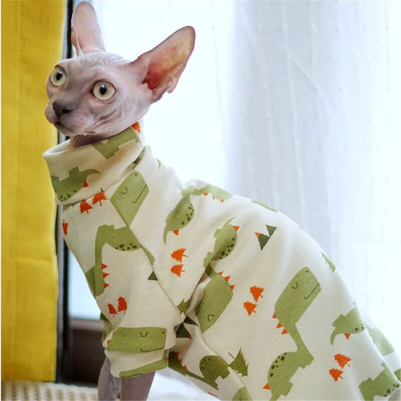 Sphynx-ropa de gato sin pelo para primavera y verano, trajes bonitos para gato Calvo, ropa para gato