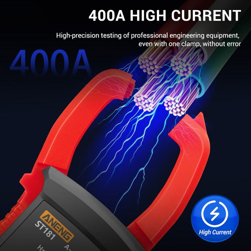 Digital Clamp Meter Current 4000 Counts Multimeter Ammeter Voltage Tester Amp Hz Capacitance NCV Ohm Tester