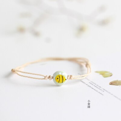 Stundent criativo artesanal cerâmica pulseira jóias simples moda jóias para mulher #1559: 5