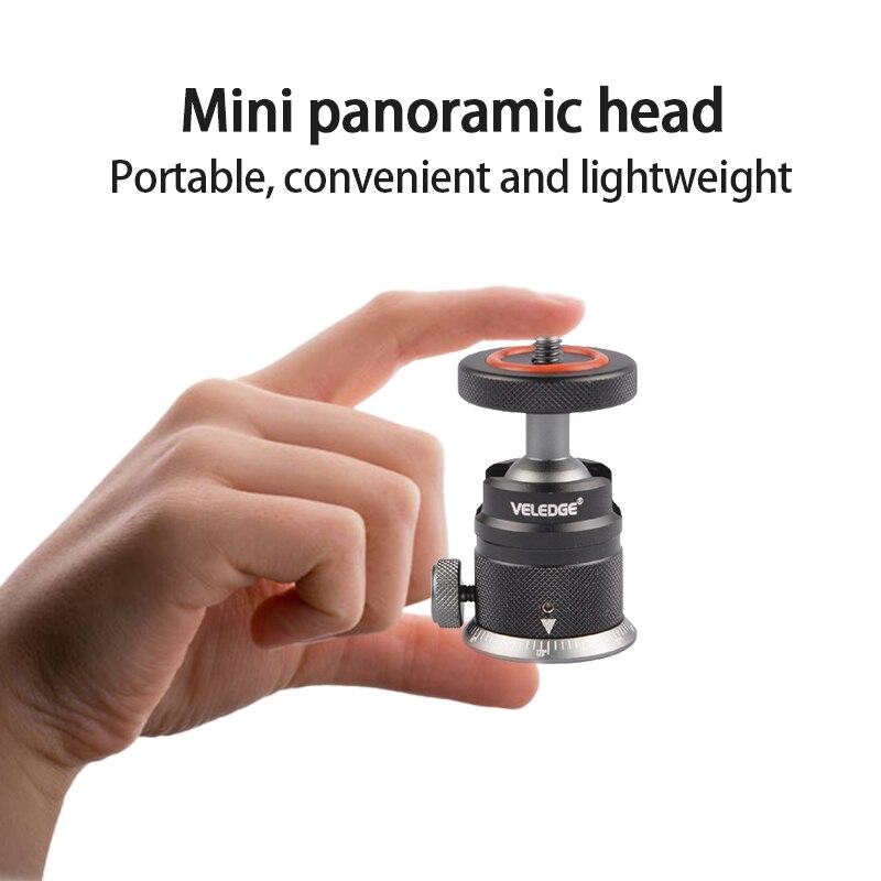Mini All-metal 360-degree Rotating And Adjustable Panoramic Spherical Head Suitable For Micro SLR Camera Tripod Accessories