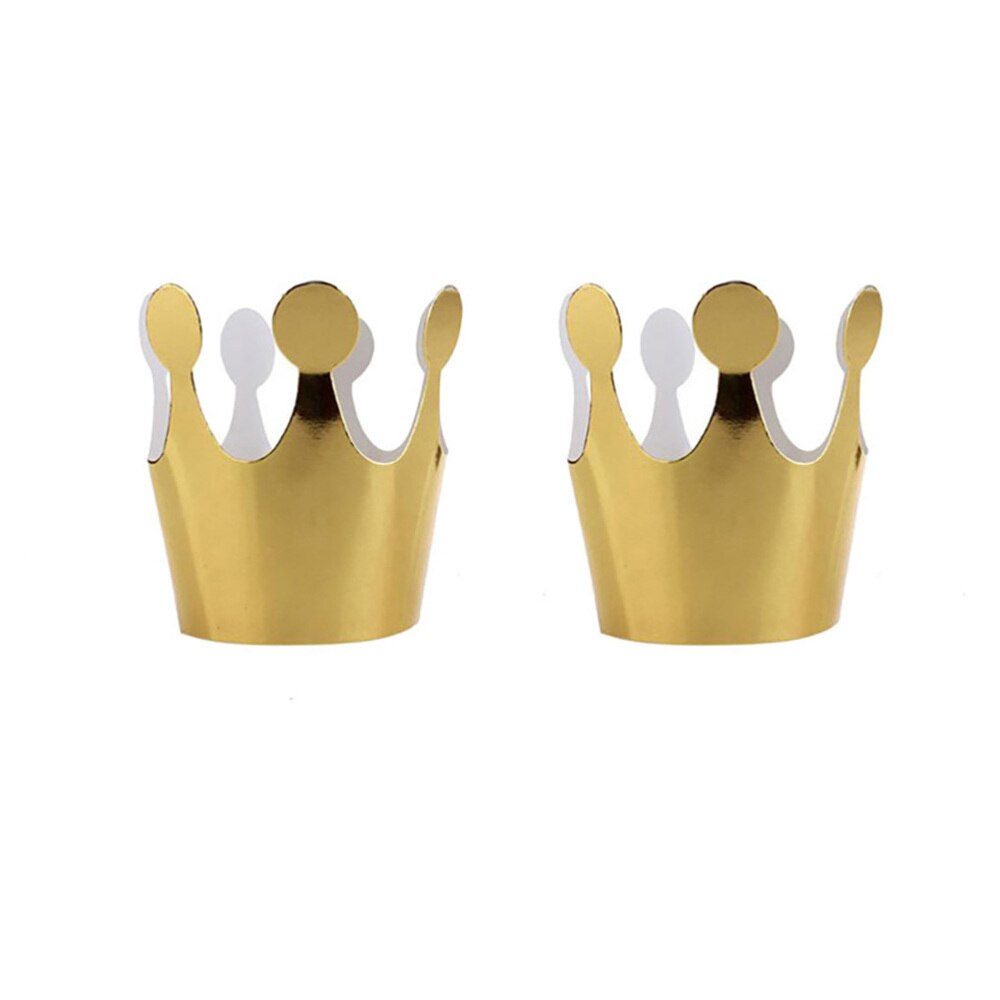 10 stuks verjaardagspapieren mutsen feestkroontjes voor kinderen (goud en zilver): Default Title