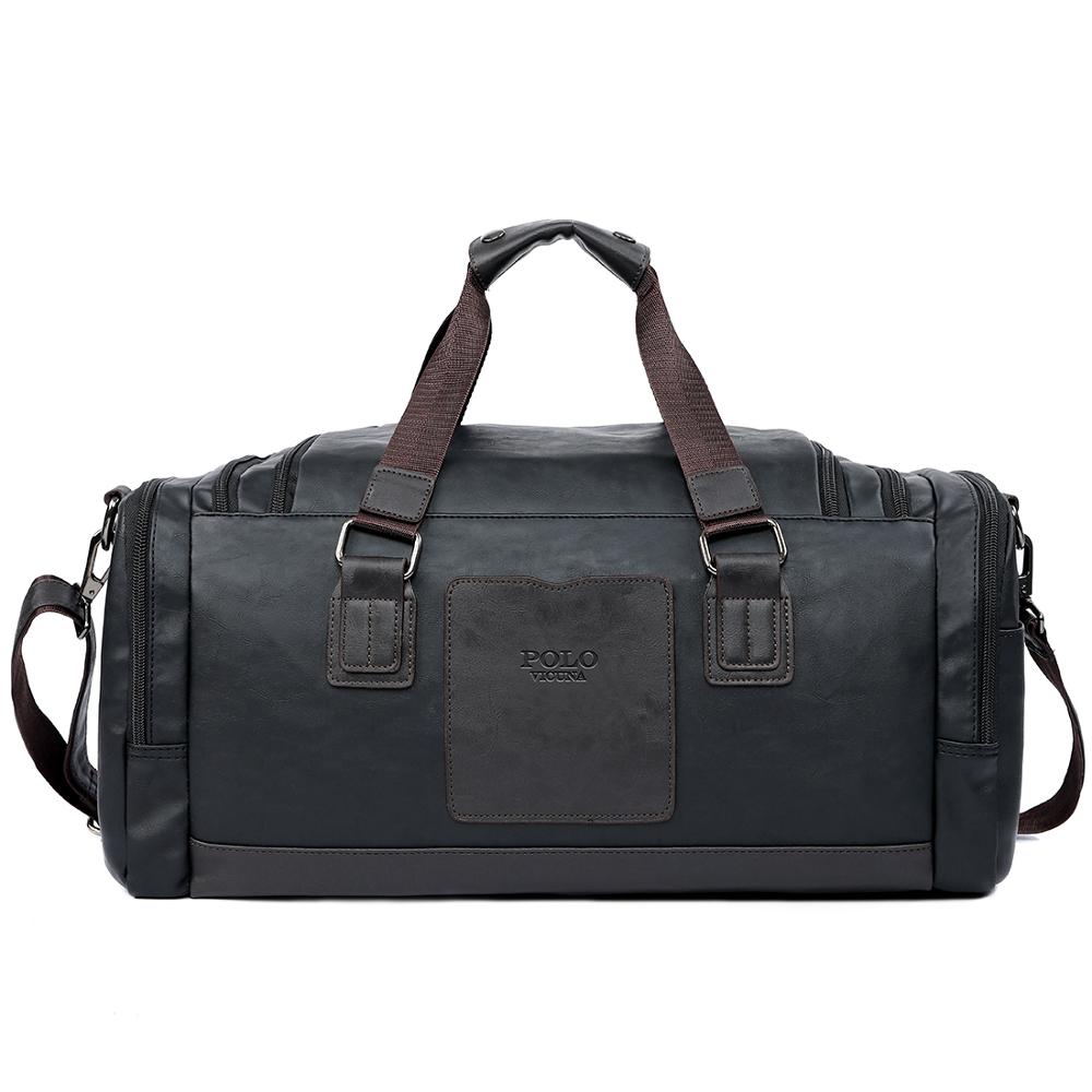 VICUNA POLO grande capacité hommes sacs de voyage Simple contraste noir sac polochon pour voyage décontracté voyage sac pour homme: Default Title