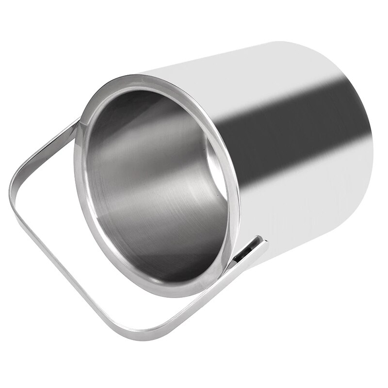 1.3L Stainless Steel Ice Cube Container Double Walled Ice Bucket Container with Tongs Lid
