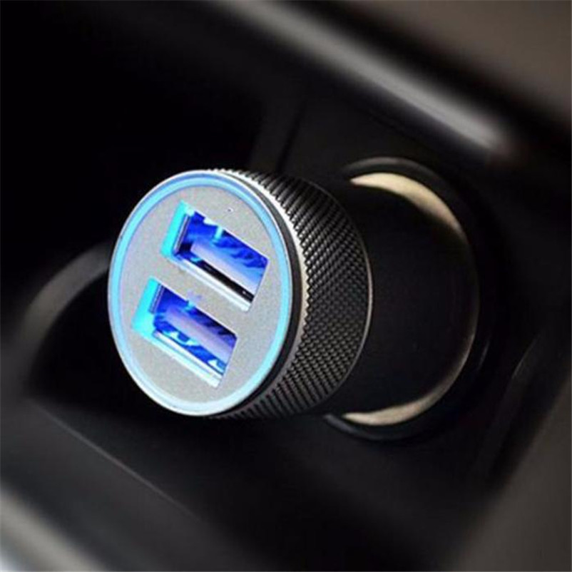 Mini Dual USB 2 Ports 12V Buchse Batterie Ladegerät Power Adapter Stecker Für IOS Android Handy Carregador De carro