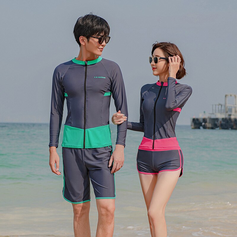 UV Protect Surfing Rash Guard Men Swimwear Long Sleeve Swimsuit Rashguard Surf Shirt Trunks Swimming Sailing Diving Wetsuits