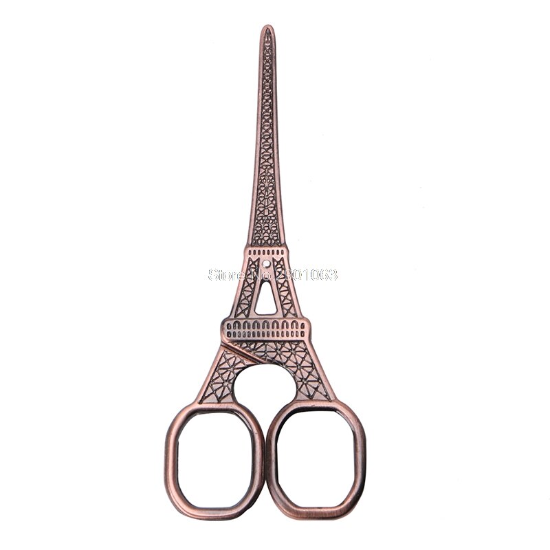 1 tijeras de sastre Vintage Torre Eiffel cortador de tela tijeras artesanales clásicas de acero inoxidable artesanía N27: 4