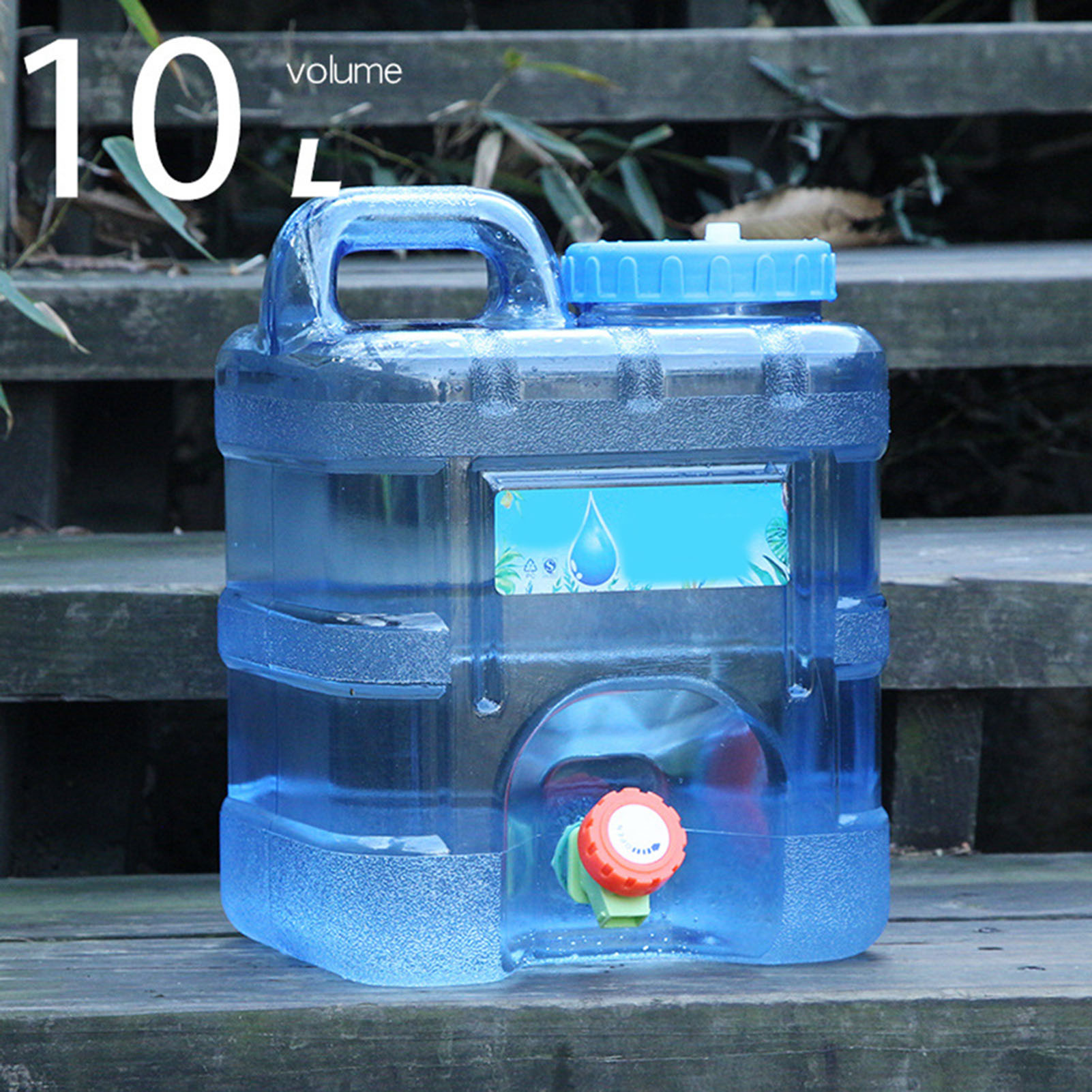 10LBeverageFood Grade Car Water Container With Faucet Outdoor Hiking Picnic Camping Water Tank Water Barrel Water Storage Bucket