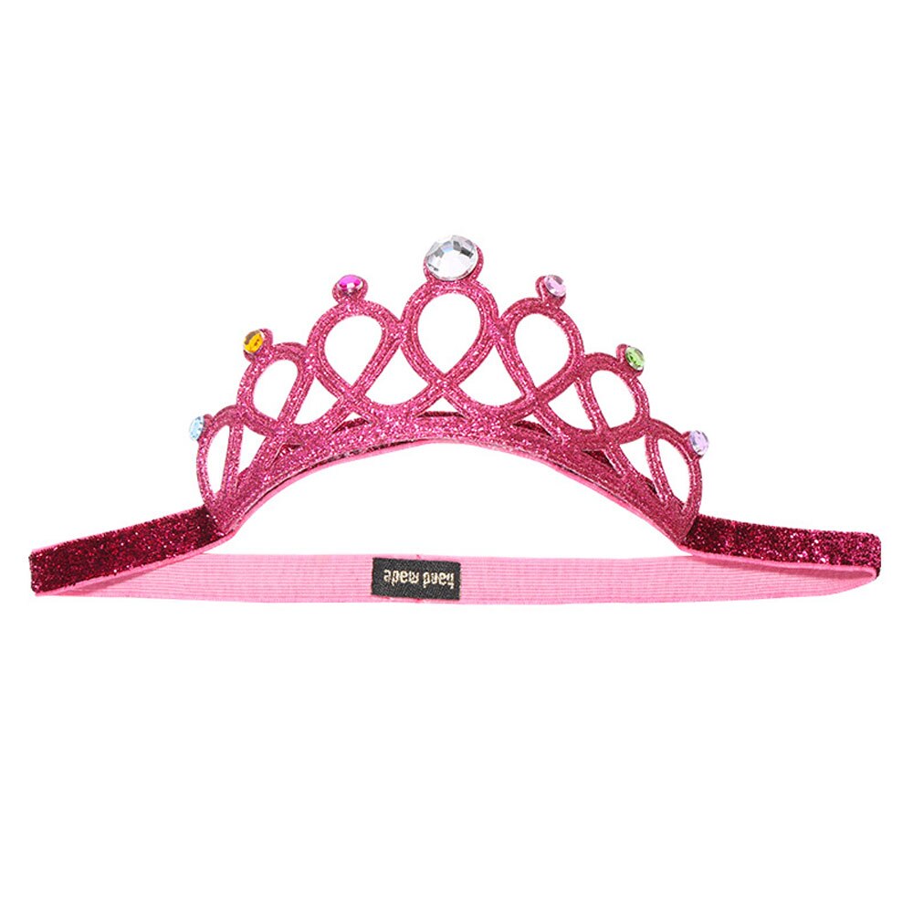 Elegante strass tiara crianças hoop cabelo coroa menina verão high-grade cristal prata jóias diamante das meninas: rose