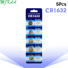 5 stks/pak CR1632 Knop Batterijen LM1632 BR1632 ECR1632 Cell Coin Lithium Batterij 3V CR 1632 Voor Horloge Elektronische Speelgoed remote