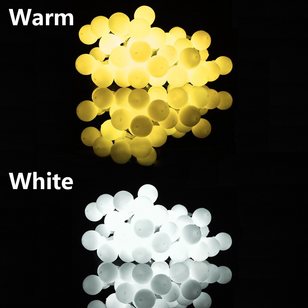 USB/Batterij Power LED Ball Garland Lights Fairy String Outdoor Lamp Thuis Kamer Kerstvakantie Bruiloft Feestverlichting Decoratie