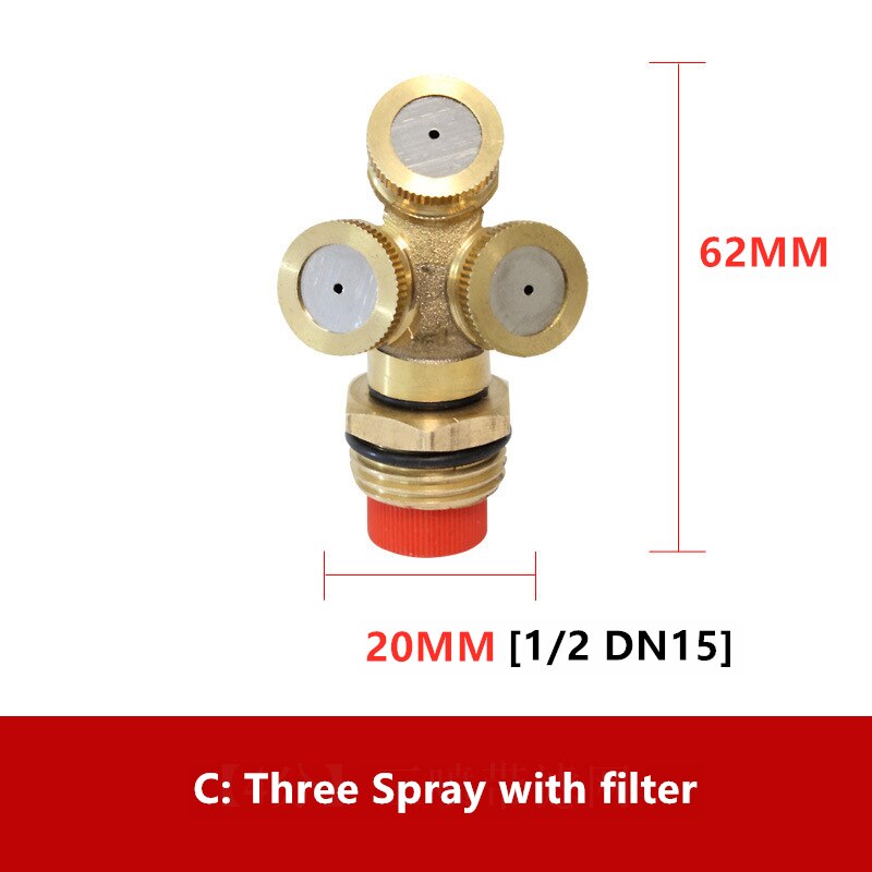 Misting Fogging Spray Disinfectant Spray Sprinkler Push-in Low Pressure Atomizing Nozzle With Filter Sprayer Home Garden: 3spray